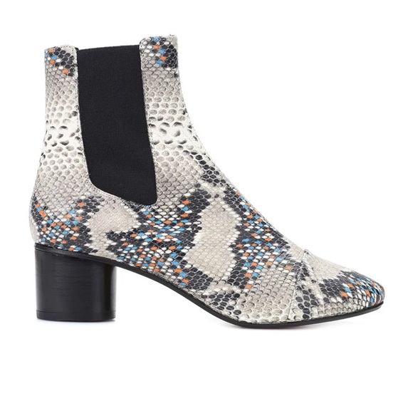 Isabel Marant / Danelya Exotic Print python ankle boots Booties 40 10 - Picture 5 of 8